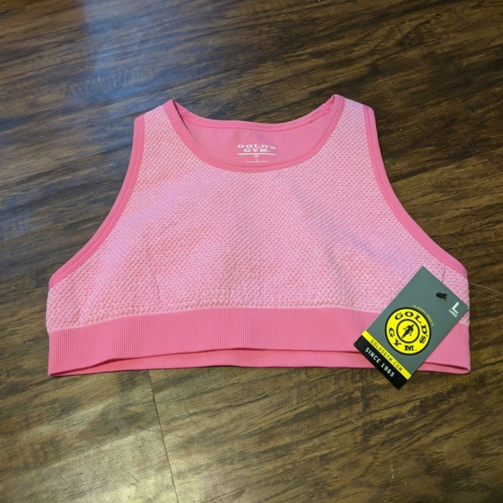 NWT Gold's Gym Pink Sports Bra Cute & Comfy!